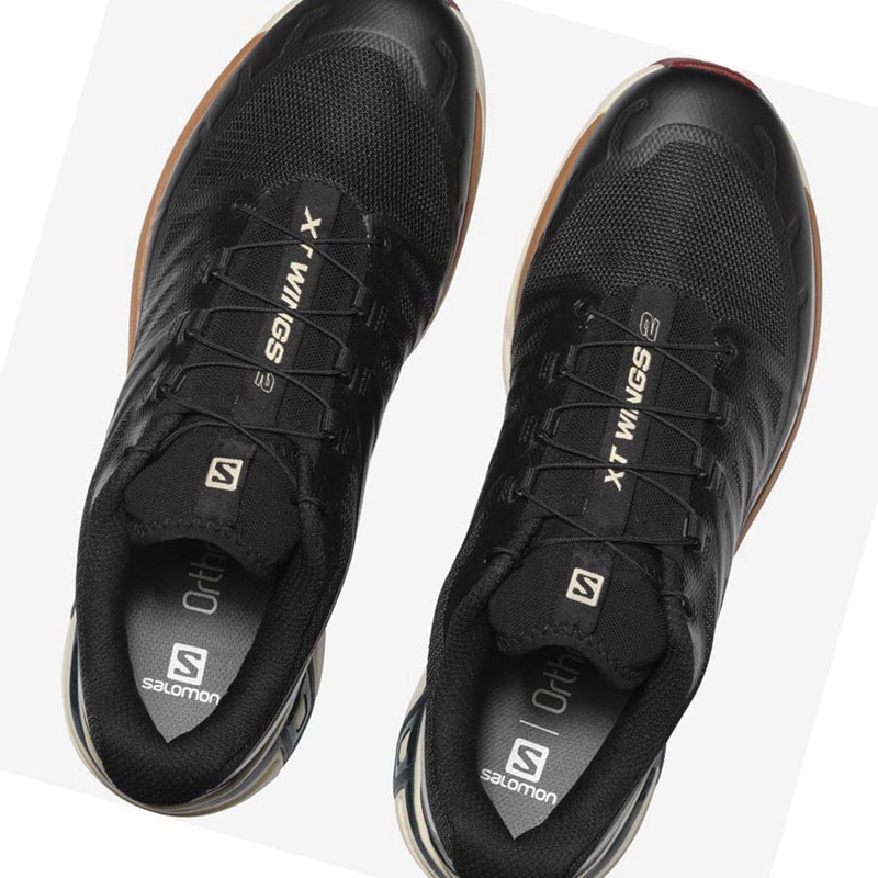 Salomon XT-WINGS 2 Tornacipő Női Fekete Sárga | 23685-DKFA