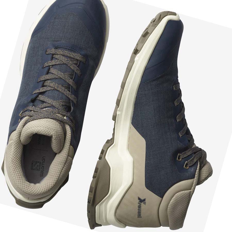Salomon X REVEAL CHUKKA CLIMASALOMON™ WATERPROOF Téli Csizma Férfi Barna | 38659-MQZH