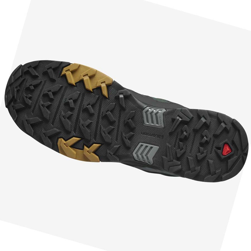 Salomon X ULTRA 4 MID GORE-TEX Túracipő Férfi Zöld Fekete | 52736-IKET