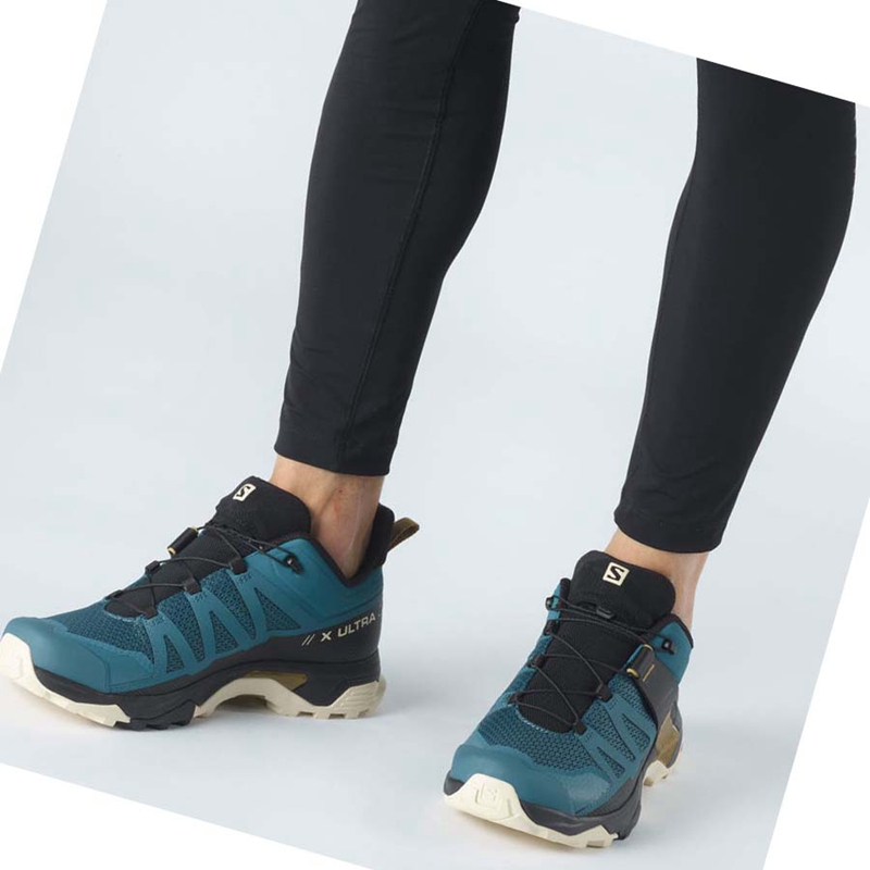 Salomon X ULTRA 4 Túracipő Férfi Aqua | 19328-LSXZ