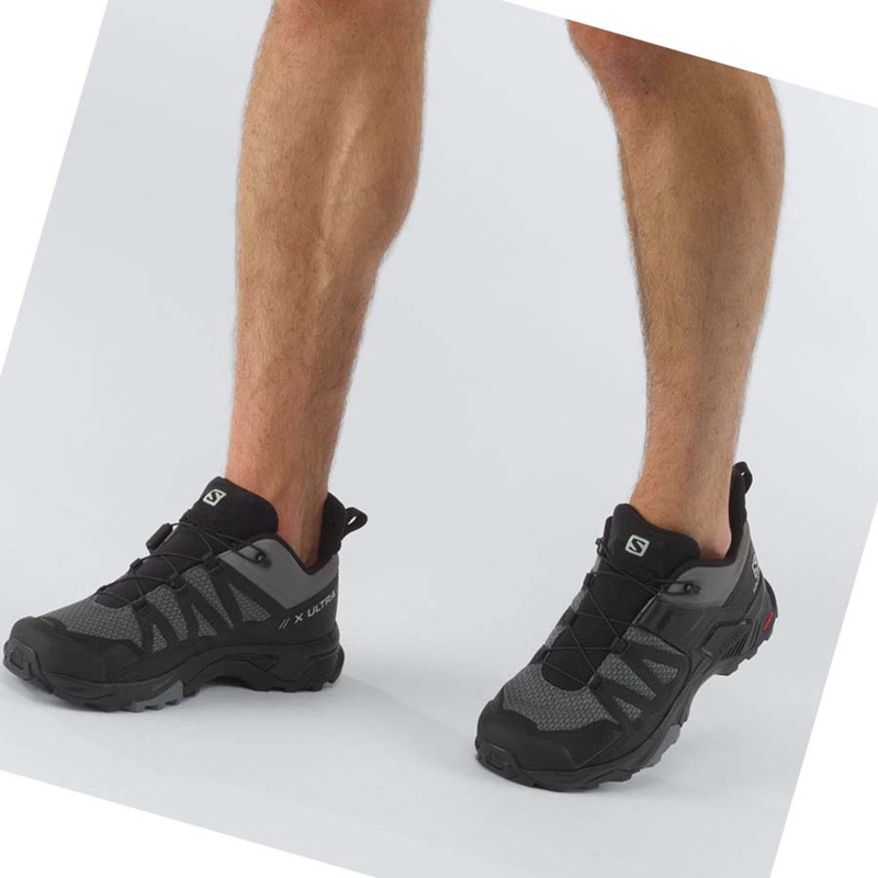 Salomon X ULTRA 4 Túracipő Férfi Szürke Fekete | 15847-UKEG
