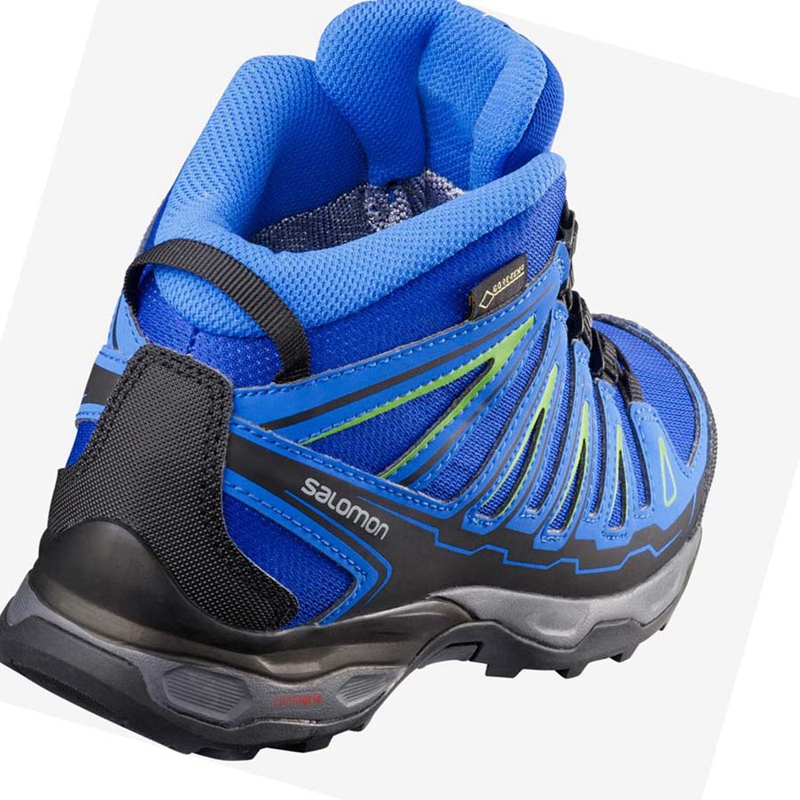 Salomon X-ULTRA MID GORE-TEX GTX Túracipő Gyerek Kék | 69823-HUAZ