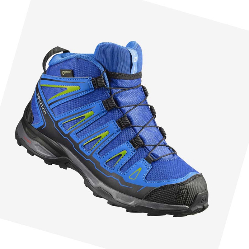 Salomon X-ULTRA MID GORE-TEX GTX Túracipő Gyerek Kék | 69823-HUAZ
