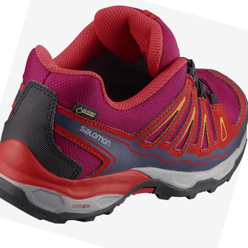 Salomon X-ULTRA MID GORE-TEX Túracipő Gyerek Piros | 01378-JPUO