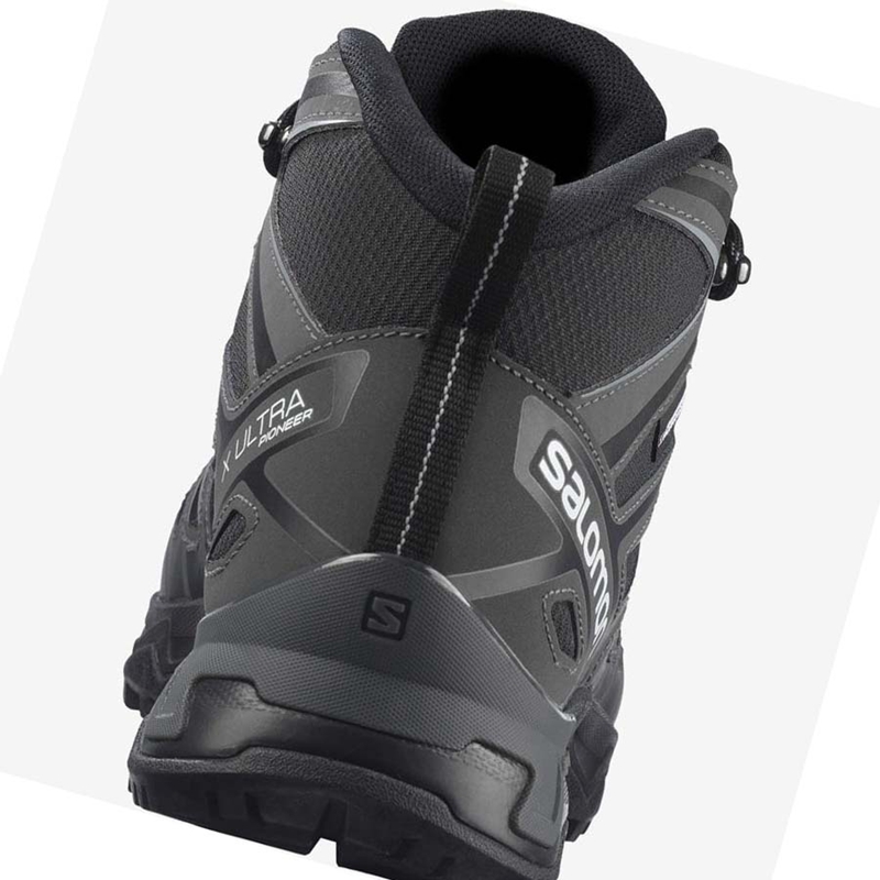 Salomon X ULTRA PIONEER MID CLIMASALOMON™ WATERPROOF Túracipő Férfi Szürke Fekete | 42673-HXIT