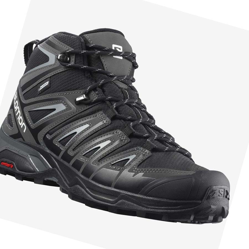 Salomon X ULTRA PIONEER MID CLIMASALOMON™ WATERPROOF Túracipő Férfi Szürke Fekete | 42673-HXIT