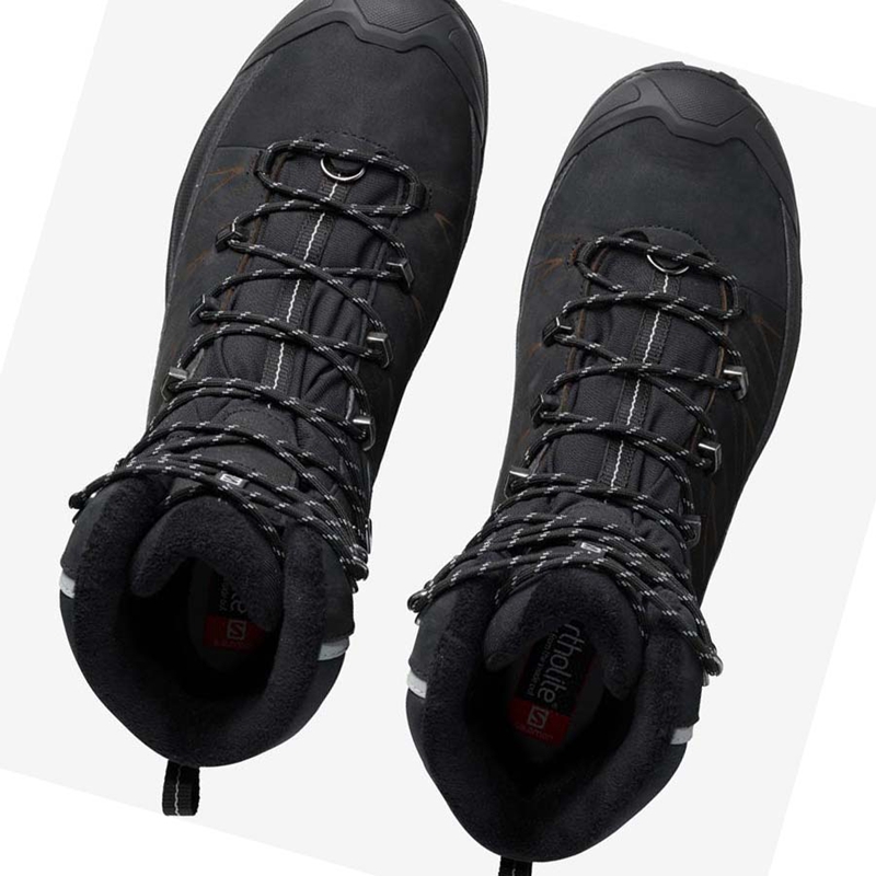 Salomon X ULTRA WINTER CLIMASALOMON™ WATERPROOF 2 Téli Csizma Férfi Fekete | 51632-YKFH