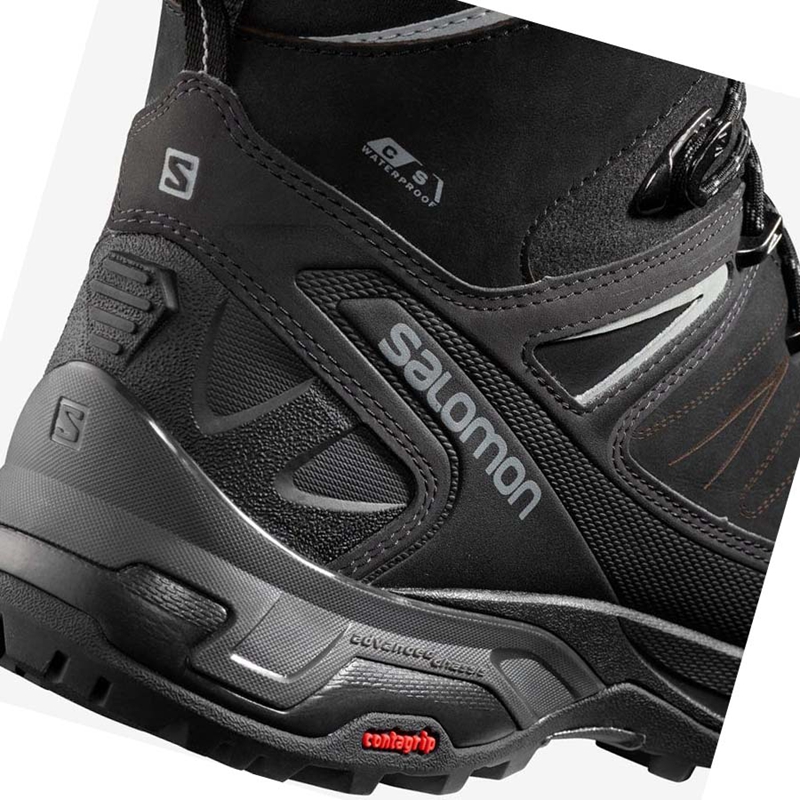 Salomon X ULTRA WINTER CLIMASALOMON™ WATERPROOF 2 Téli Csizma Férfi Fekete | 51632-YKFH