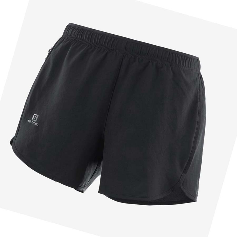 Salomon AGILE Rövidnadrág Női Fekete | 72890-BAHU