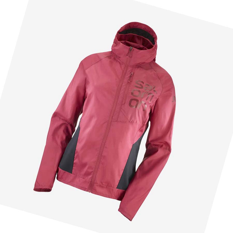 Salomon BONATTI CROSS WIND WINDBREAKERS Kabát Női Piros | 71392-HJNS