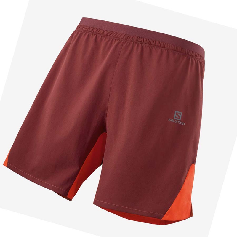 Salomon CROSS 7'' NO LINER Rövidnadrág Férfi Piros | 69728-KVWM