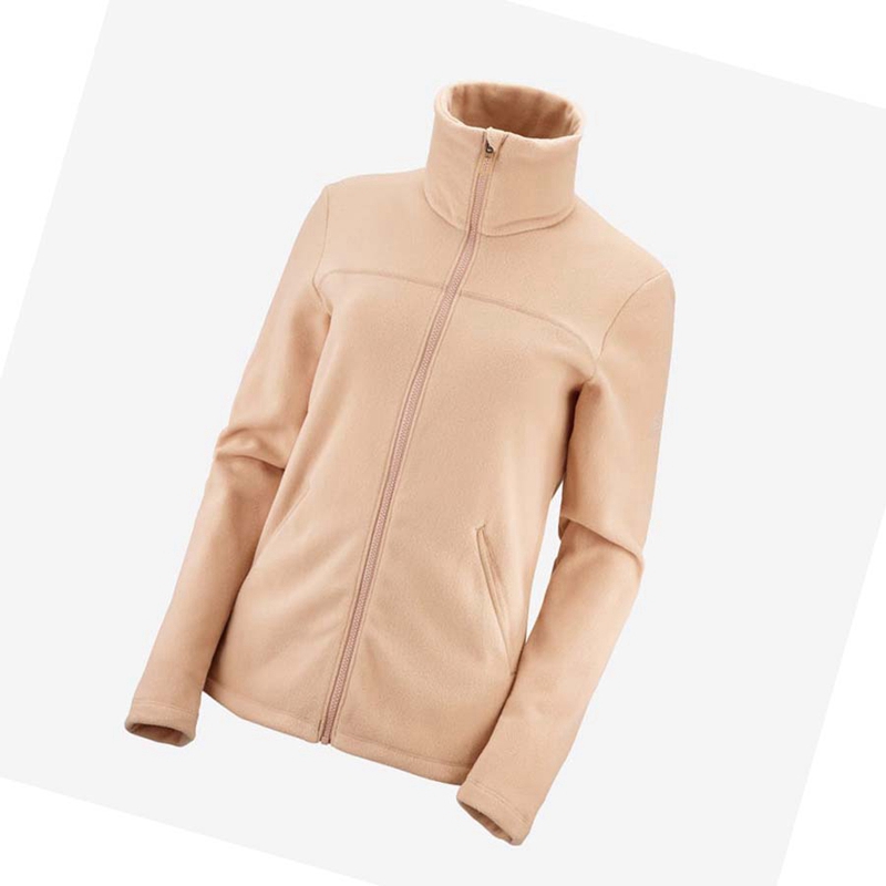 Salomon ESSENTIAL COSY FLEECE Kapucnis Pulóver Női Rózsaszín | 93716-YMZK