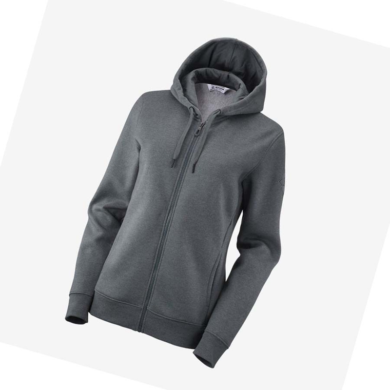 Salomon ESSENTIAL WARM SALOMON Kapucnis Pulóver Női Szürke | 72619-XMTZ