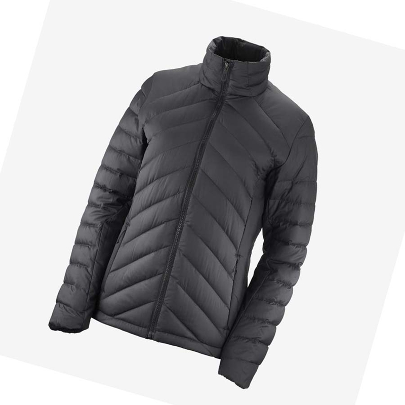 Salomon ESSENTIAL XWARM DOWN INSULATED Kabát Női Fekete | 65031-VNRK