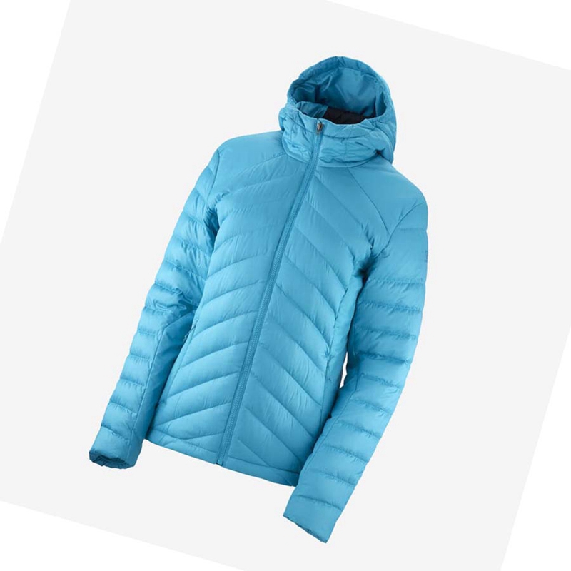 Salomon ESSENTIAL XWARM DOWN INSULATED Kabát Női Kék | 67243-ZJND