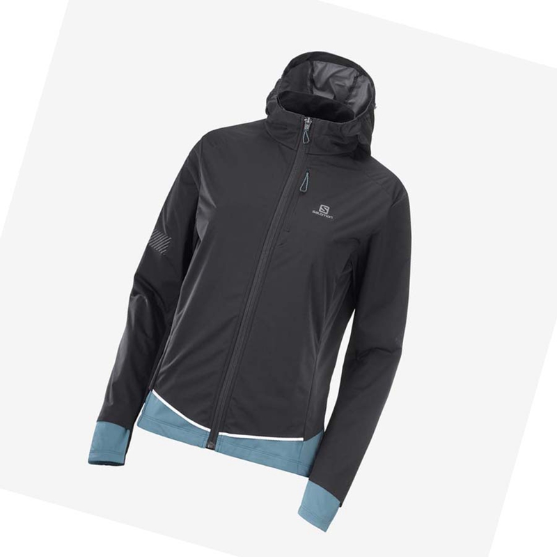 Salomon LIGHT SHELL Kabát Női Fekete | 82105-UWPL