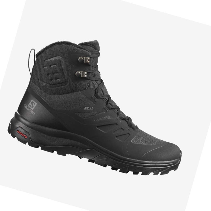 Salomon OUTBLAST THINSULATE™ CLIMASALOMON™ WATERPROOF Téli Csizma Női Fekete | 02718-FTZG