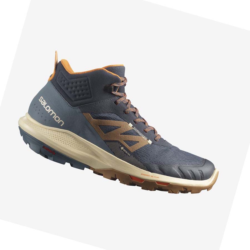 Salomon OUTPULSE MID GORE-TEX Túracipő Férfi Szürke | 80375-ZUDK