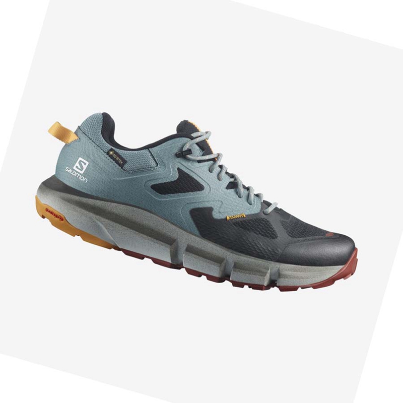 Salomon PREDICT HIKE GORE-TEX Túracipő Férfi Fekete Narancssárga | 26031-OFIL