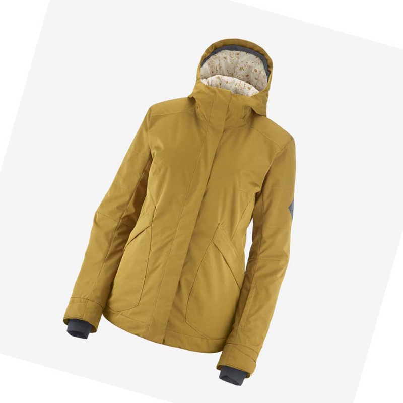 Salomon SNOW REBEL Síkabátok Női Sárga | 25963-AHYN