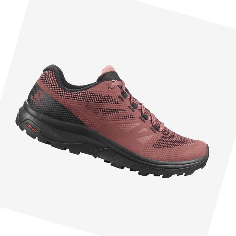 Salomon WoOUTLINE GORE-TEX Túracipő Női Piros | 96027-KZWC