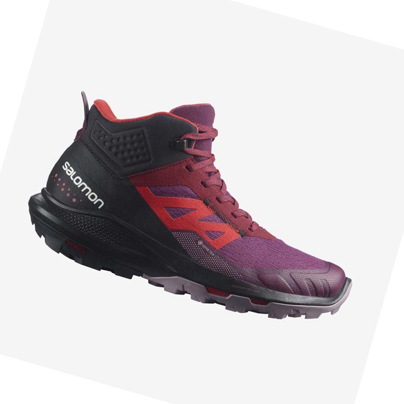 Salomon WoOUTPULSE MID GORE-TEX Túracipő Női Lila | 27398-OYIB