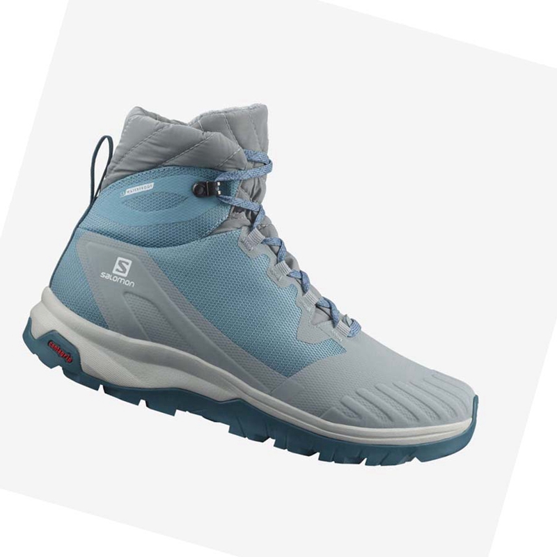 Salomon WoVAYA BLAZE THINSULATE™ CLIMASALOMON™ WATERPROOF Túracipő Női Kék | 58617-SKVD