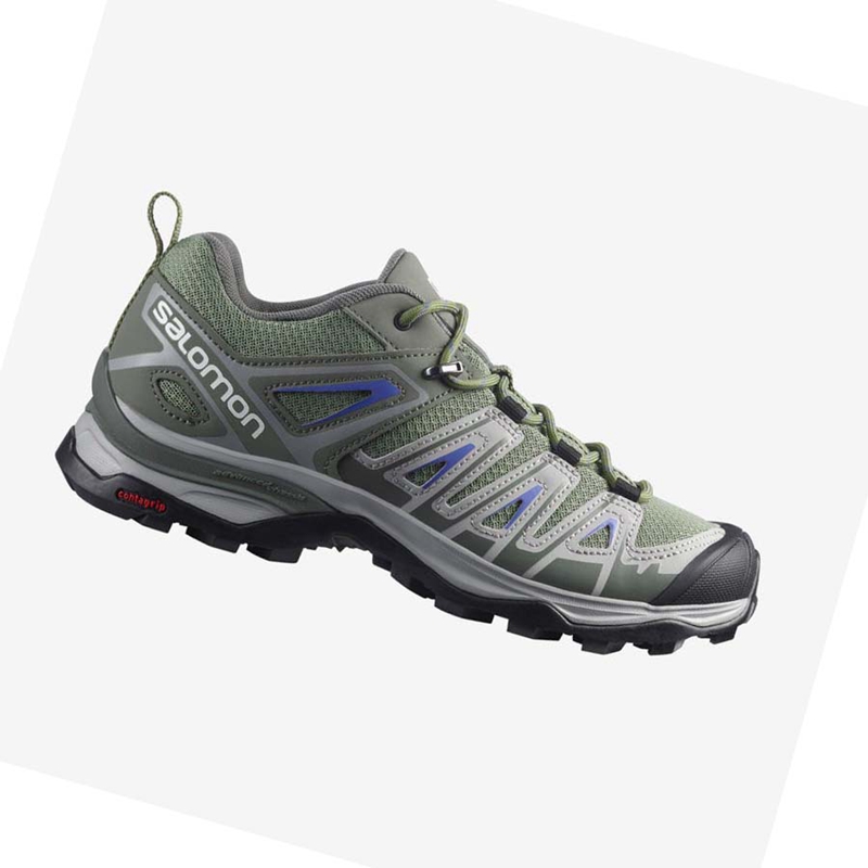 Salomon WoX ULTRA PIONEER Túracipő Női Zöld Szürke | 61843-EVUW