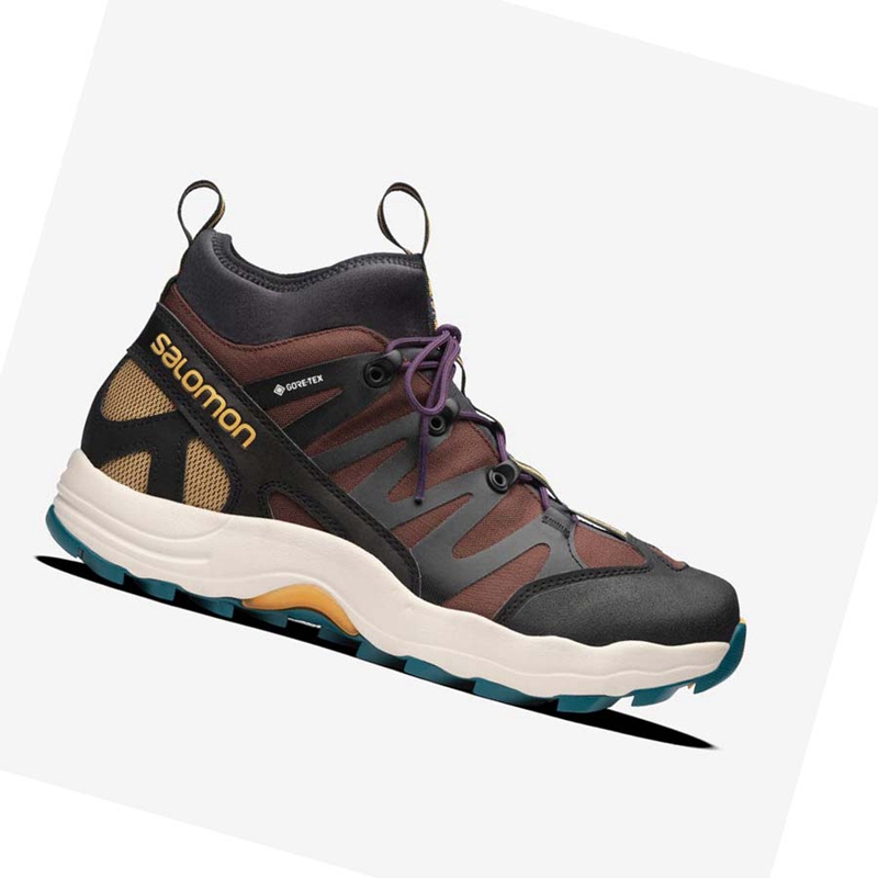 Salomon XA PRO 1 MID GORE-TEX Tornacipő Női Barna Kék | 69472-KECW