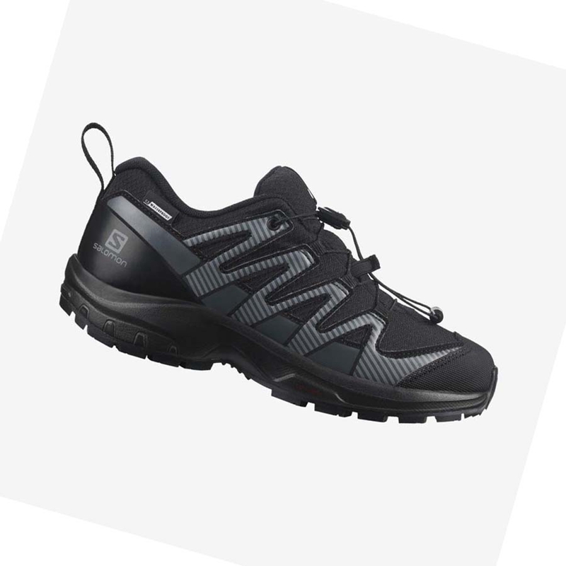 Salomon XA PRO V8 CLIMASALOMON™ WATERPROOF Túracipő Gyerek Fekete | 80296-DGBK