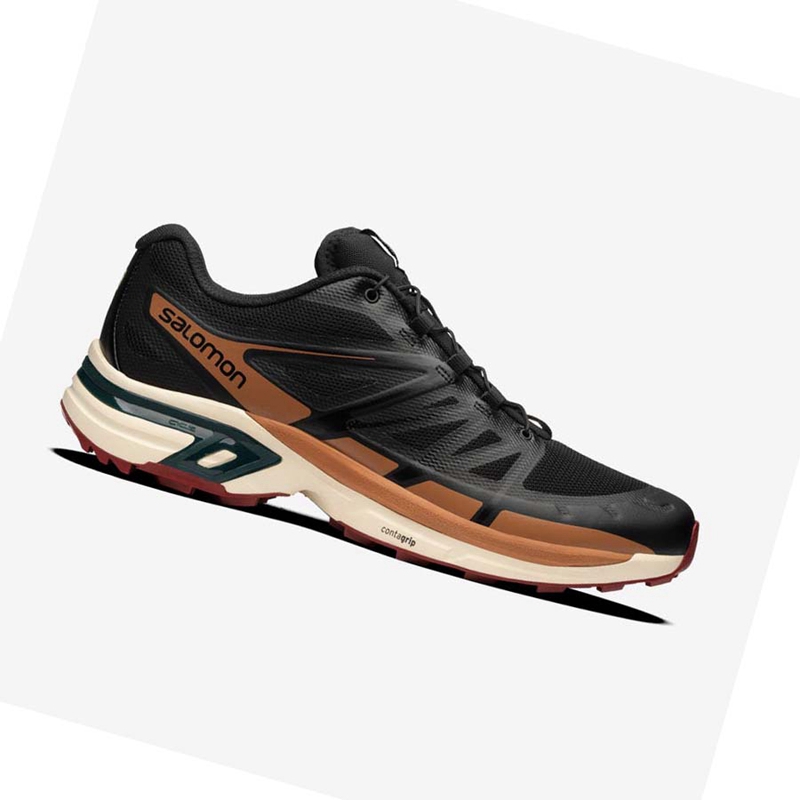 Salomon XT-WINGS 2 Tornacipő Női Fekete Sárga | 23685-DKFA