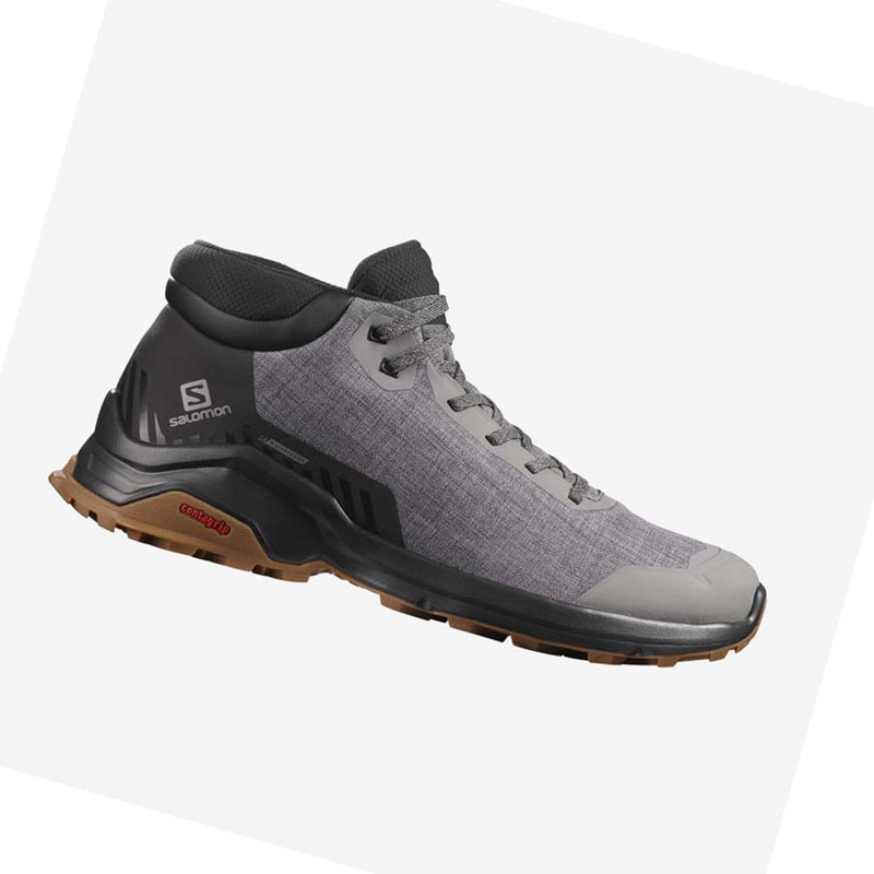 Salomon X REVEAL CHUKKA CLIMASALOMON™ WATERPROOF Téli Csizma Férfi Szürke | 27396-GKDW